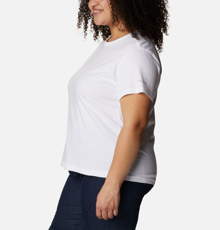 Tricouri Columbia Sapphire Point Scurte Sleeve Dama Albi | Plus Size DJQS8A017